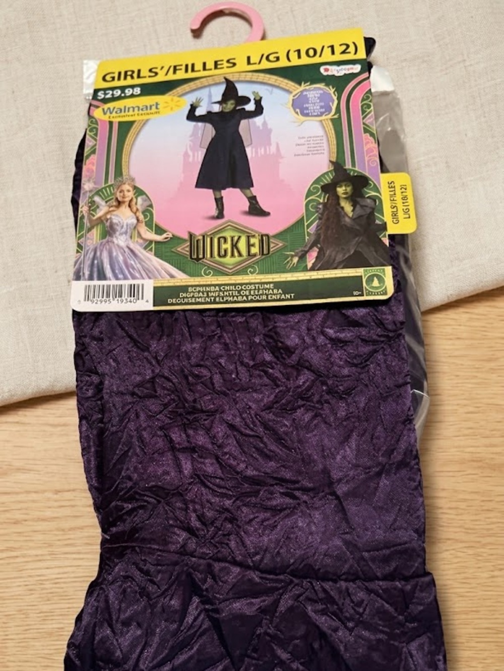 Official Wicked Elphaba Halloween Costume – Girls Large (10/12) brand new